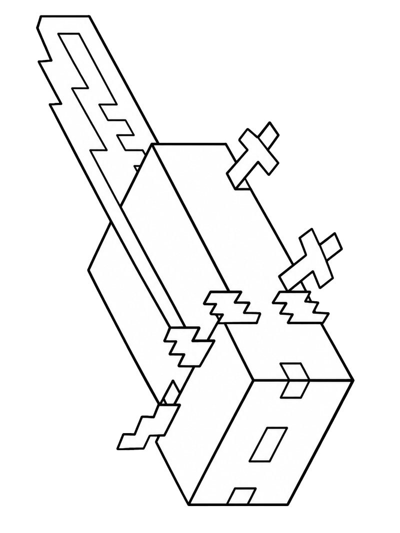 Axolotl (Minecraft) Coloriage
