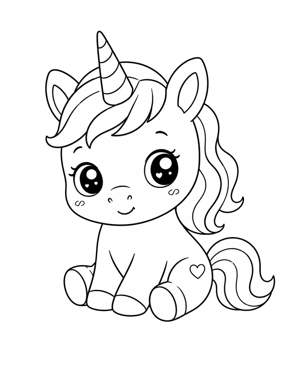 Bébé licorne Coloriage Bébé licorne Coloriage