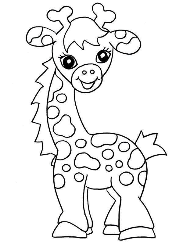 Bébé girafe Coloriage