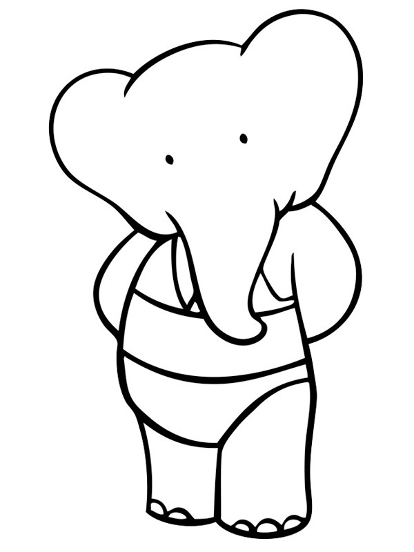 babar Coloriage babar Coloriage