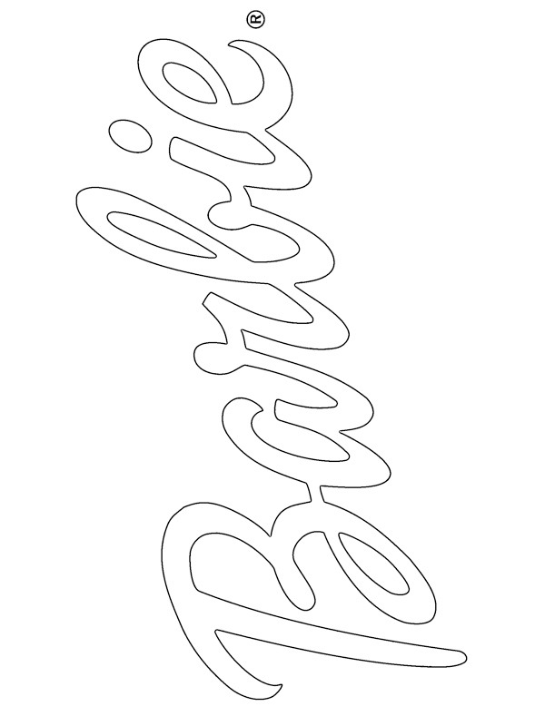 Logo Barbie Coloriage Logo Barbie Coloriage