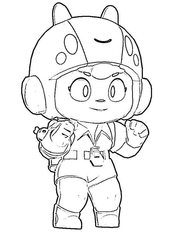 Bea Brawl Stars Coloriage Bea Brawl Stars Coloriage