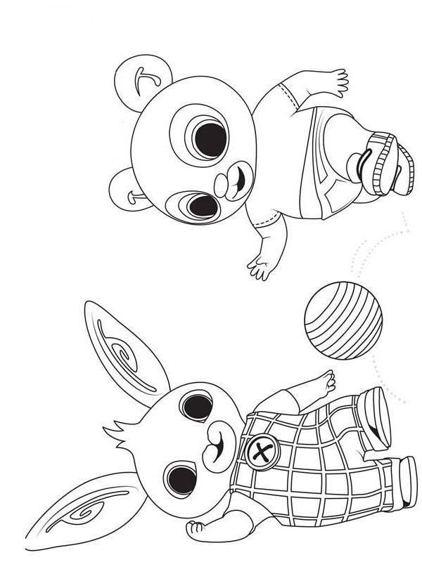 Bing et Pando Coloriage Bing et Pando Coloriage