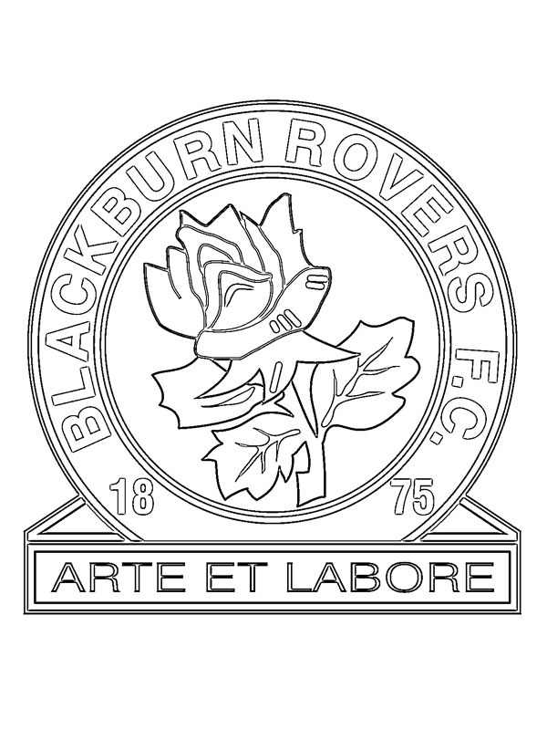 Blackburn Rovers FC Coloriage Blackburn Rovers FC Coloriage