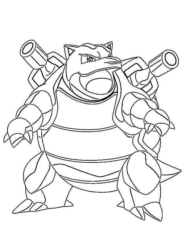 Blastoise (Pokémon) Coloriage Blastoise (Pokémon) Coloriage