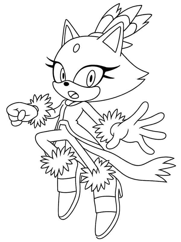 Blaze the Cat Coloriage Blaze the Cat Coloriage