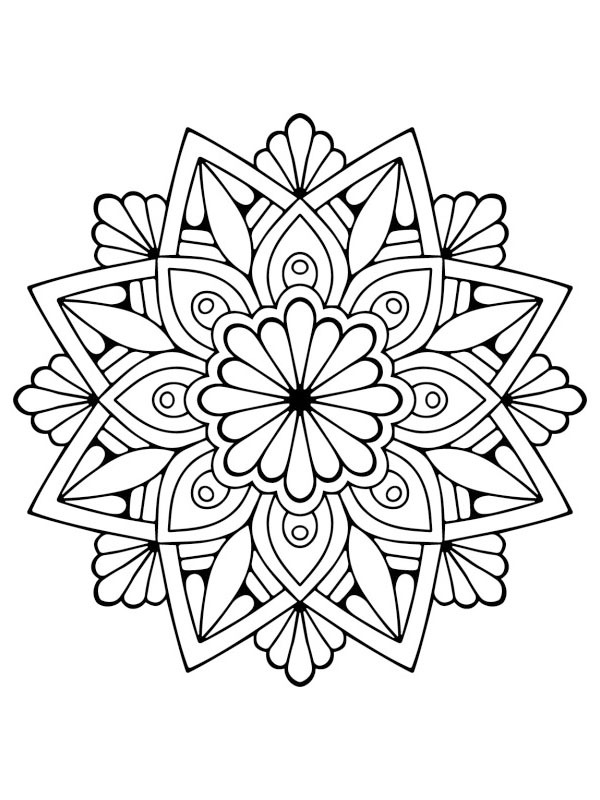 fleurs mandala Coloriage fleurs mandala Coloriage