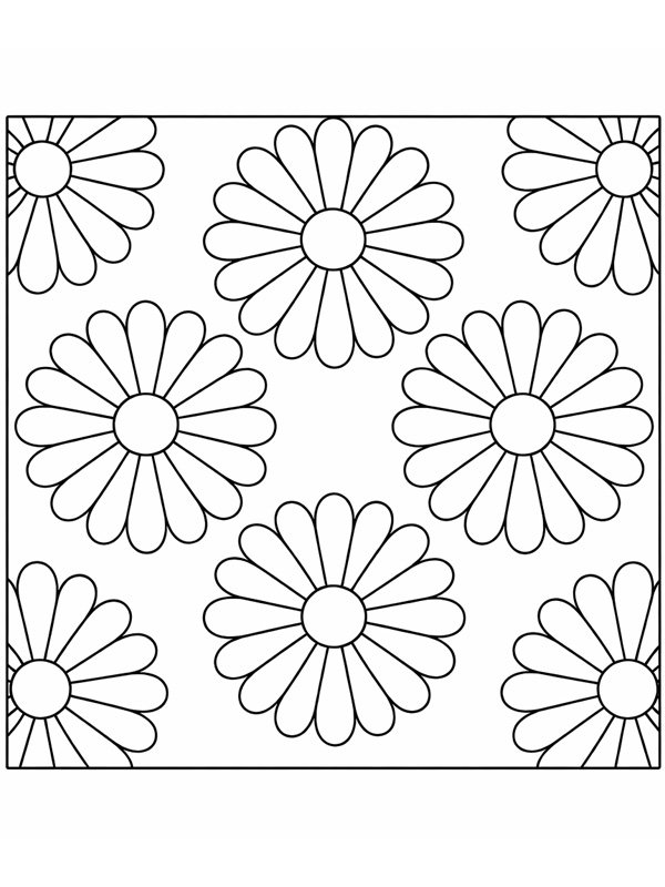 Motif floral Coloriage