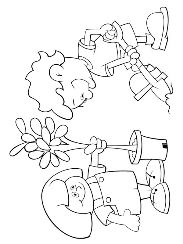 mise en terre des plantes Coloriage mise en terre des plantes Coloriage