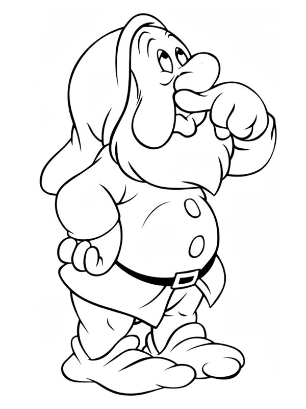 Timide (Sept nains) Coloriage Timide (Sept nains) Coloriage