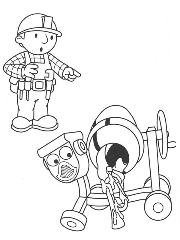 Bob le Bricoleur regarde Dizzy Coloriage Bob le Bricoleur regarde Dizzy Coloriage