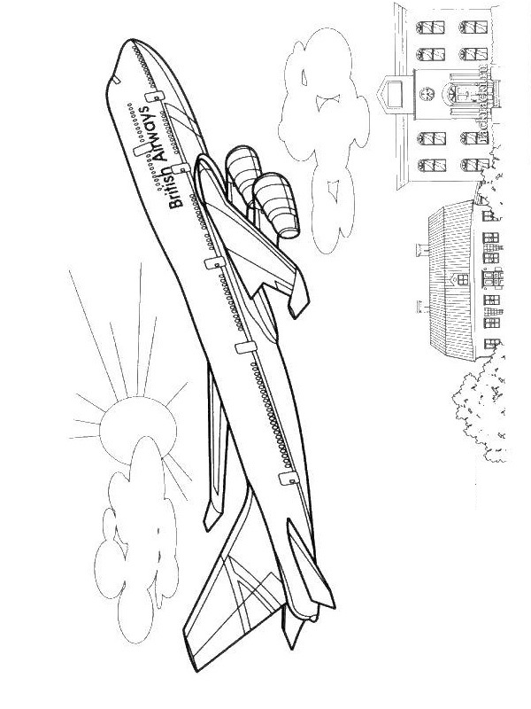 Boeing 747 British Airways Coloriage Boeing 747 British Airways Coloriage