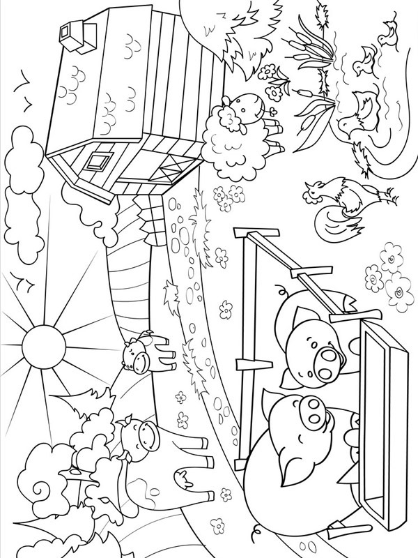 la ferme Coloriage la ferme Coloriage