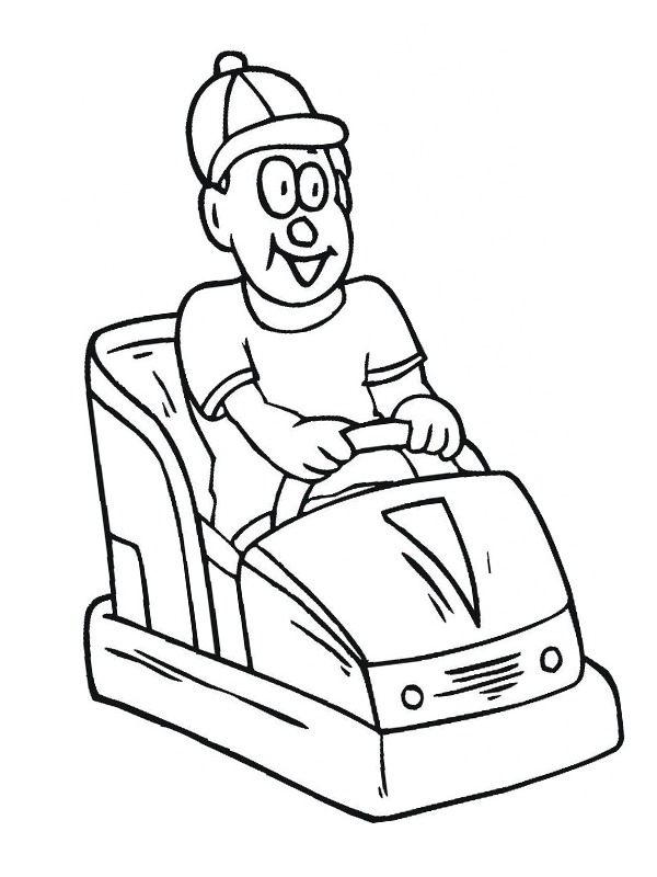 Auto tamponneuse Coloriage Auto tamponneuse Coloriage