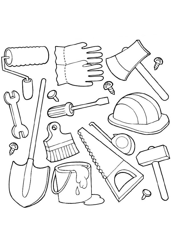 Outils de construction Coloriage Outils de construction Coloriage