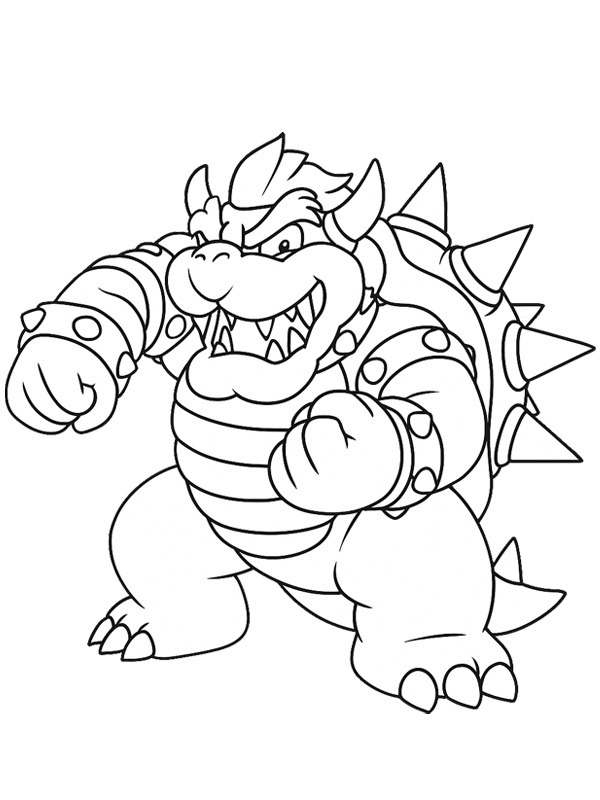 Bowser (super Mario) Coloriage Bowser (super Mario) Coloriage