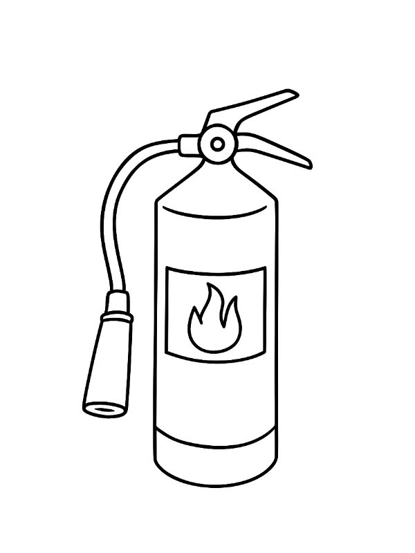 Extincteur Coloriage Extincteur Coloriage