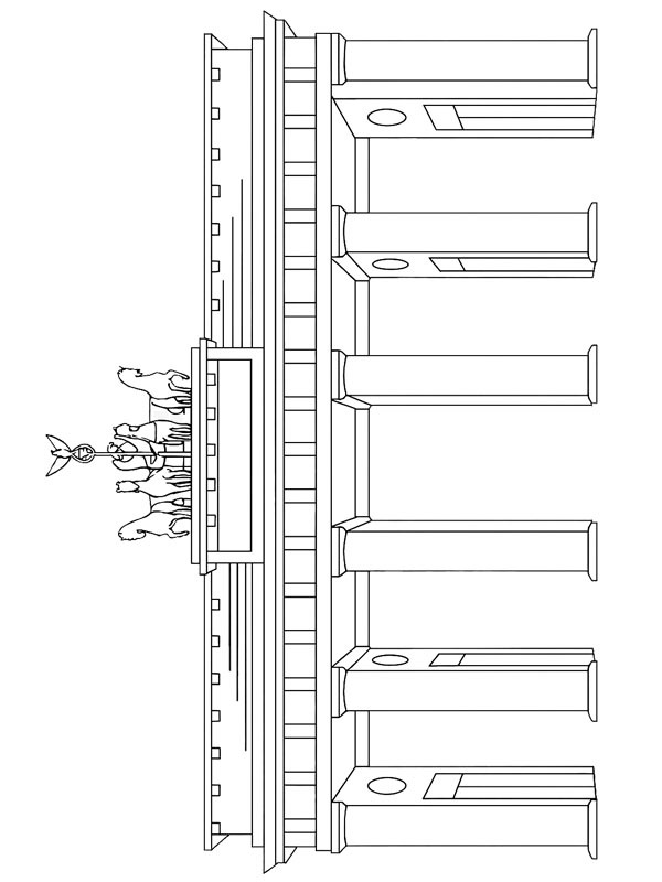 Porte de Brandebourg (Berlin) Coloriage Porte de Brandebourg (Berlin) Coloriage