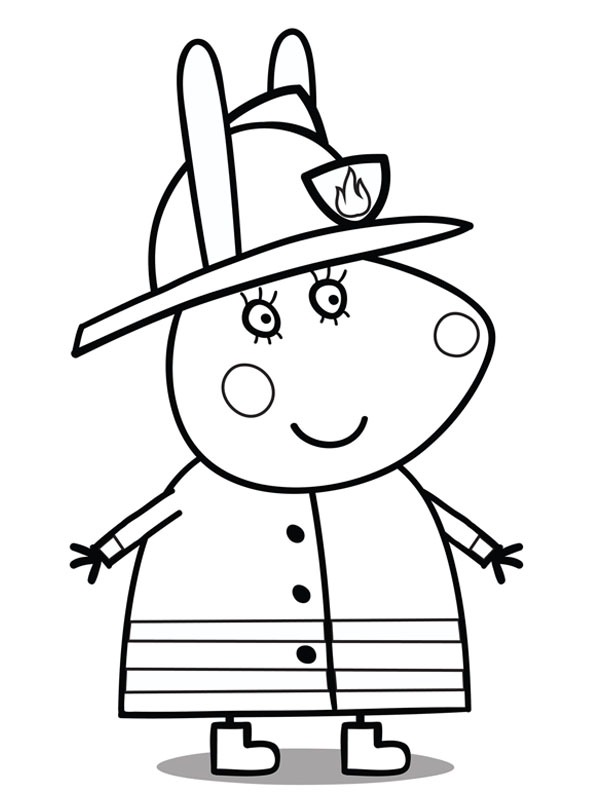 Pompier Rebecca Rabbit Coloriage Pompier Rebecca Rabbit Coloriage