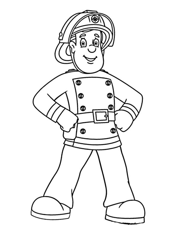 sam le pompier Coloriage sam le pompier Coloriage
