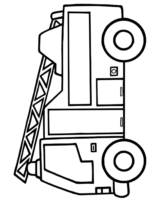 Camion de pompier Coloriage