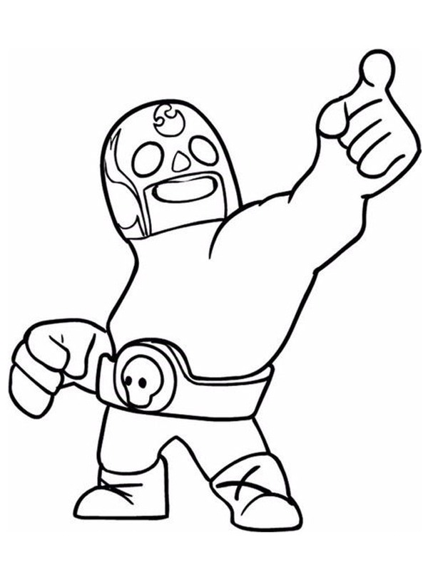 Brawl Stars El primo Coloriage Brawl Stars El primo Coloriage