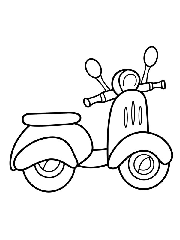 Scooter Coloriage Scooter Coloriage