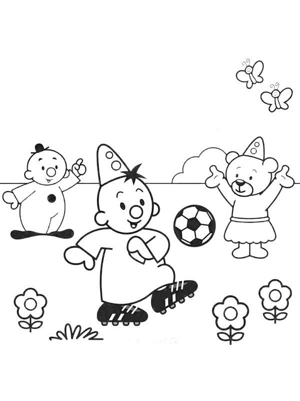 Bumba joue au foot Coloriage Bumba joue au foot Coloriage