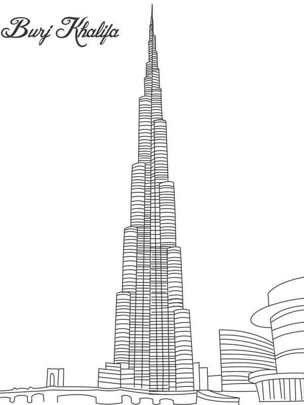 Burj Khalifa Coloriage