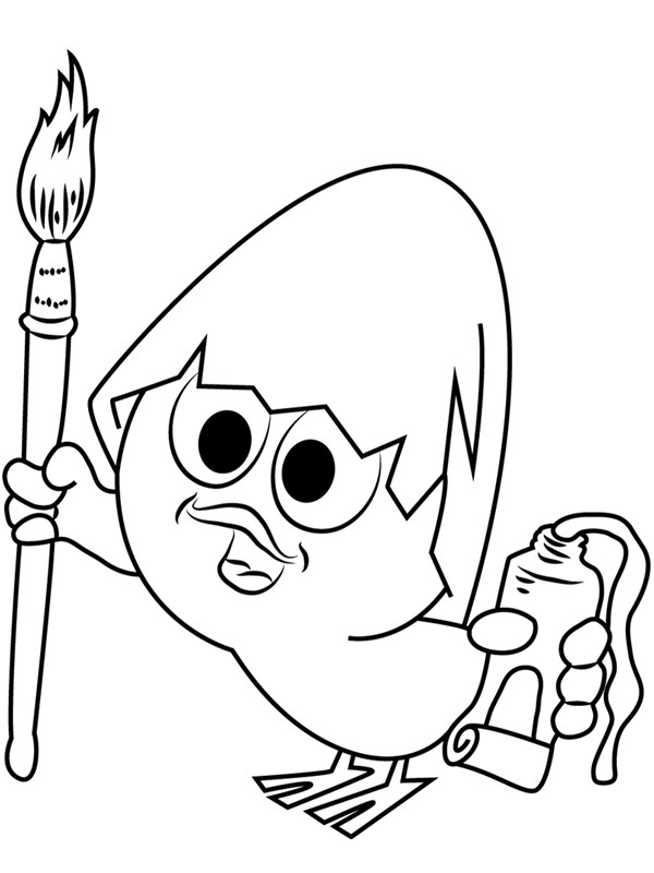 calimero fait de la peinture Coloriage calimero fait de la peinture Coloriage