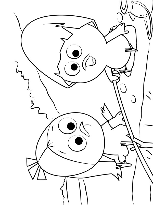 calimero et priscilla Coloriage calimero et priscilla Coloriage
