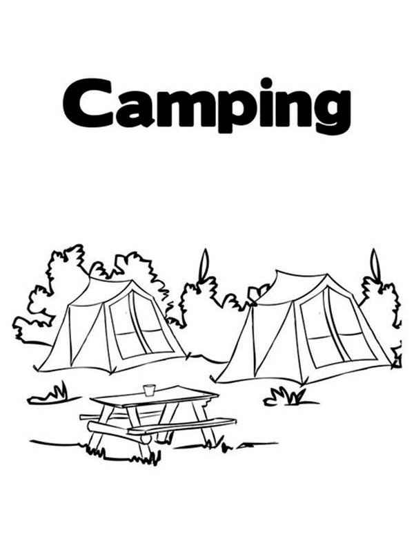 camping Coloriage camping Coloriage