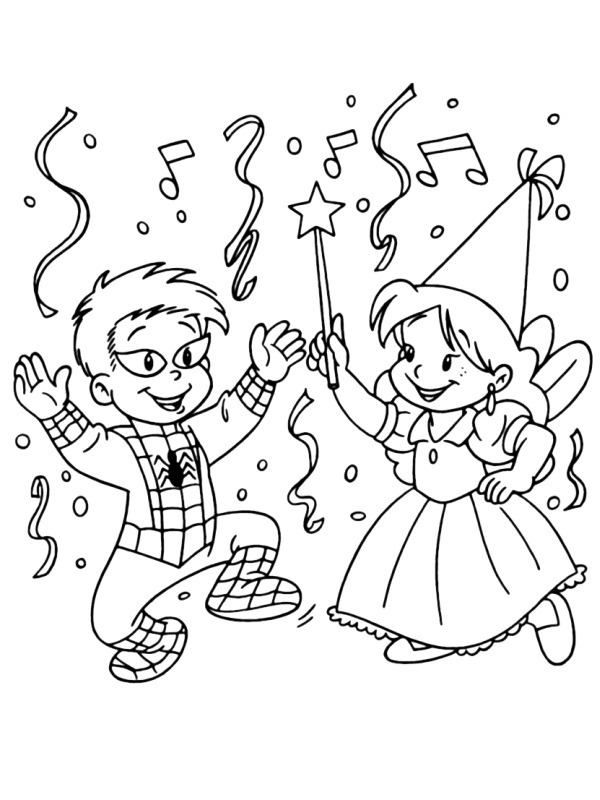 fêter carnaval Coloriage fêter carnaval Coloriage
