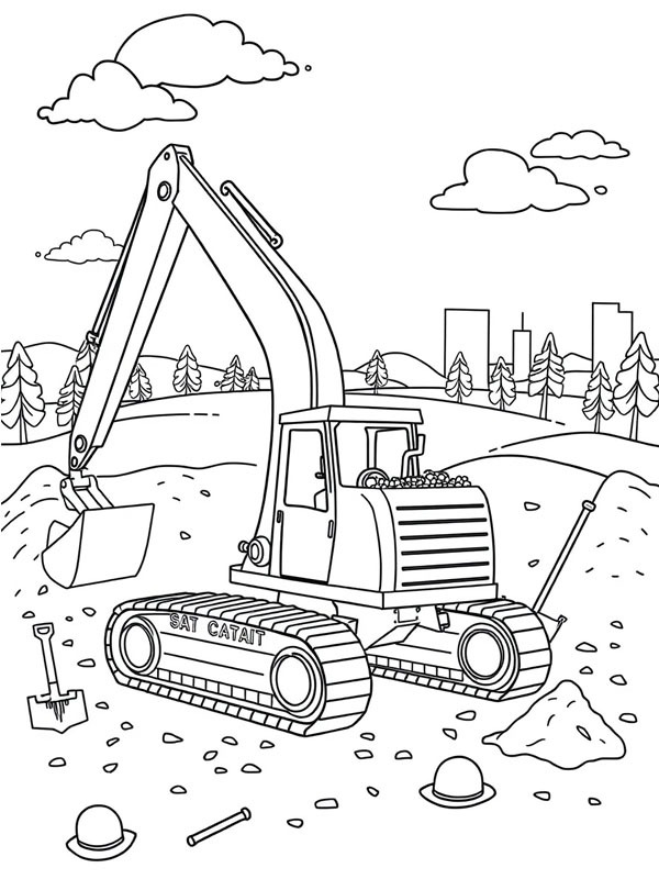 Pelleteuse hydrauliques Coloriage Pelleteuse hydrauliques Coloriage