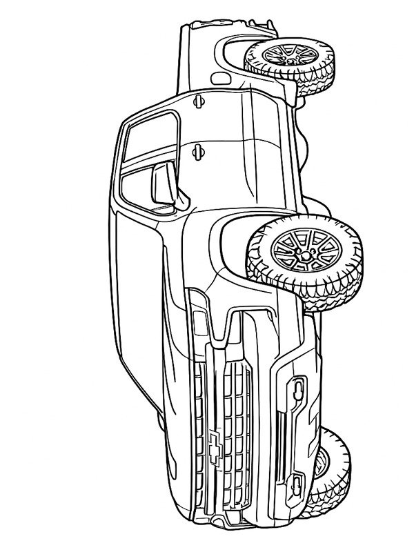 Chevrolet Colorado 2025 Coloriage Chevrolet Colorado 2025 Coloriage