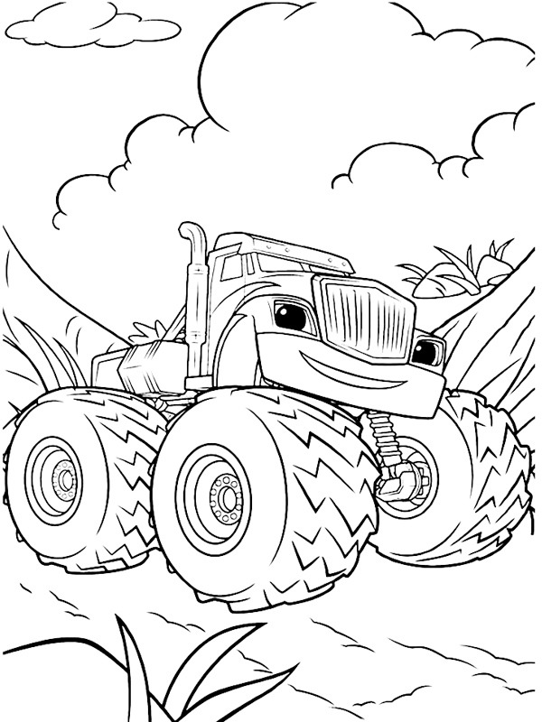 Crusher (Blaze et les Monster Machines) Coloriage Crusher (Blaze et les Monster Machines) Coloriage