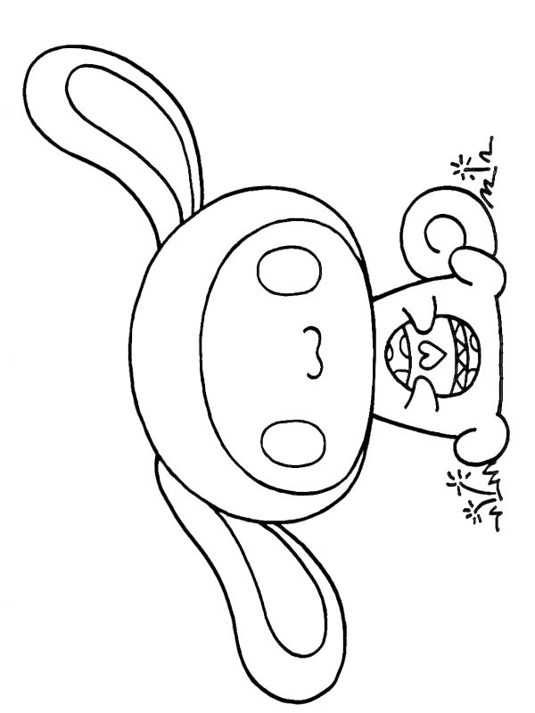 Lapin de Pâques Cinnamoroll Coloriage Lapin de Pâques Cinnamoroll Coloriage