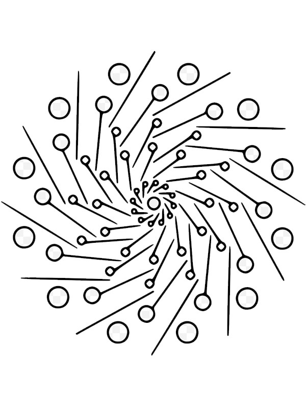 mandala en cercle Coloriage mandala en cercle Coloriage