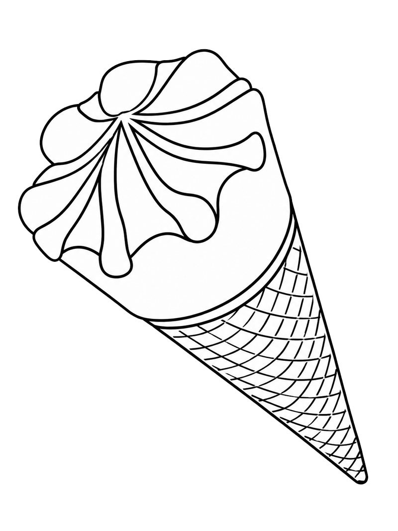 Glace Cornetto Coloriage Glace Cornetto Coloriage