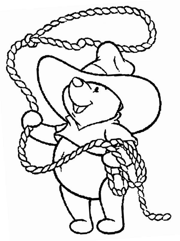 Cowboy Winnie Coloriage Cowboy Winnie Coloriage