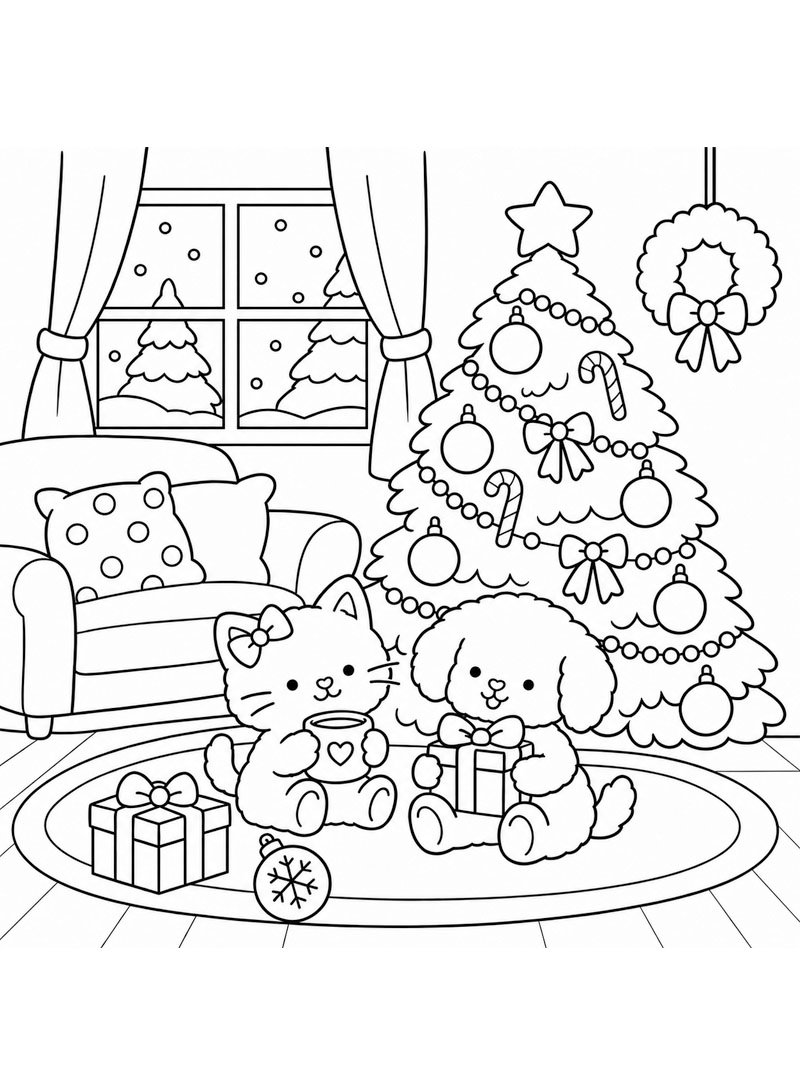 Cozy Noël Coloriage Cozy Noël Coloriage