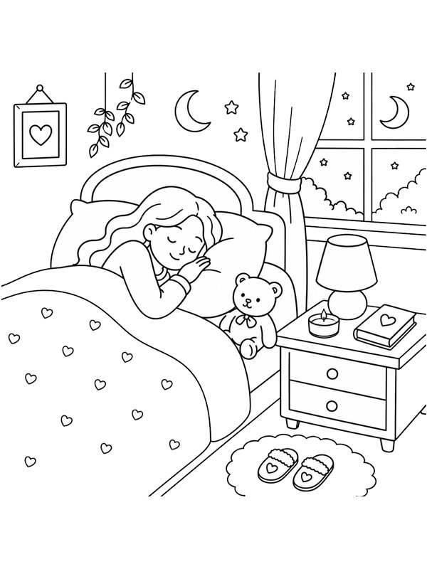 Cozy dormir Coloriage