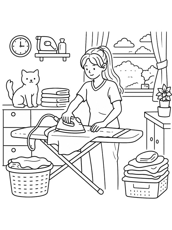 Cozy repasser Coloriage Cozy repasser Coloriage