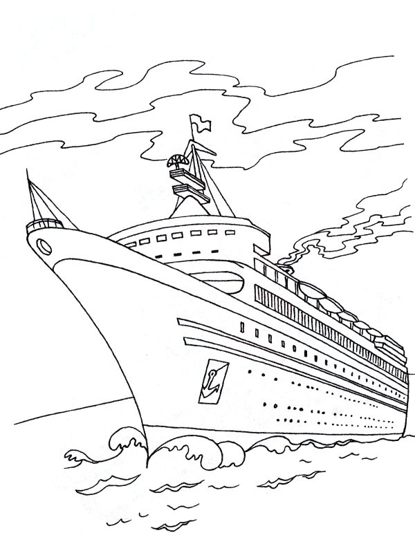 Bateau de croisière Coloriage Bateau de croisière Coloriage