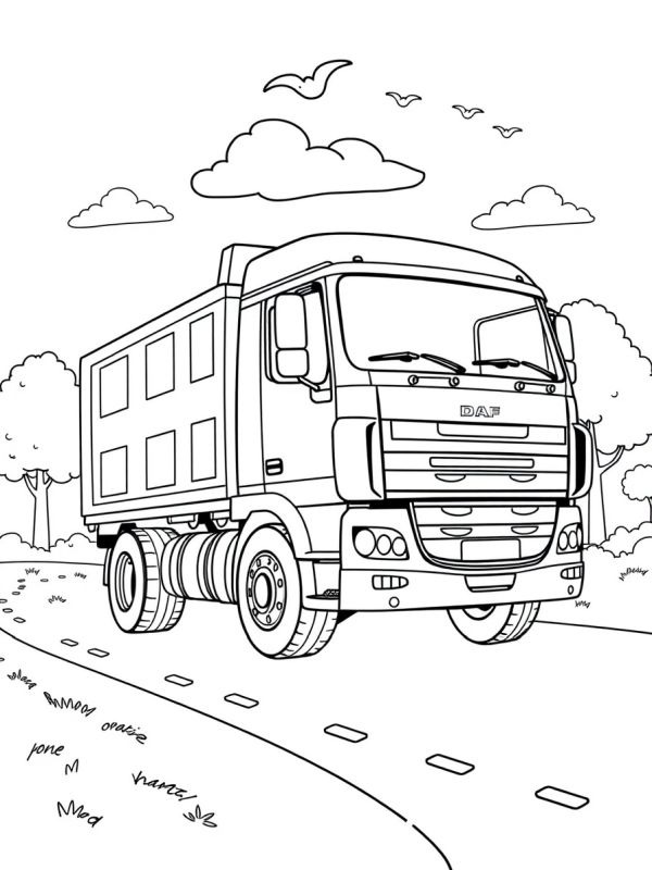 Camion DAF Coloriage Camion DAF Coloriage