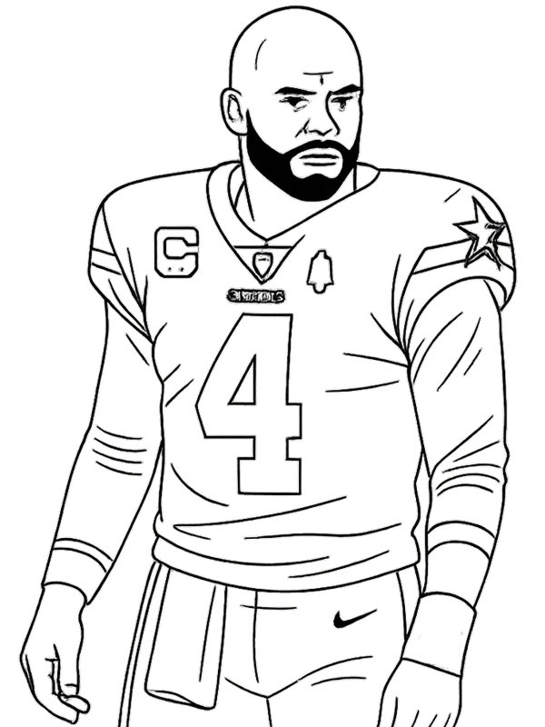 Dak Prescott Coloriage Dak Prescott Coloriage