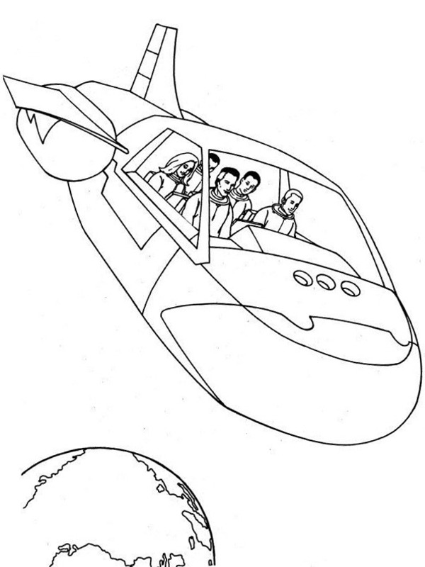 Dans l'espace Coloriage Dans l'espace Coloriage