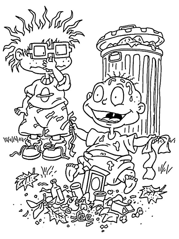 Charles-Édouard Fifrelin et Tommy Cornichon Coloriage Charles-Édouard Fifrelin et Tommy Cornichon Coloriage