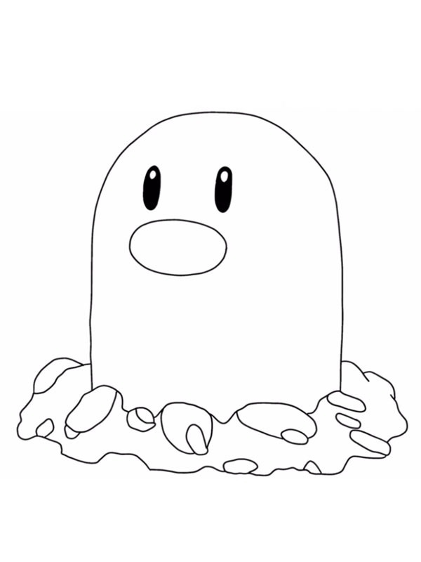 Taupiqueur (Pokémon) Coloriage Taupiqueur (Pokémon) Coloriage