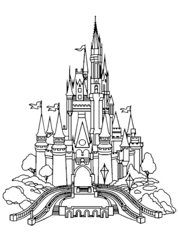 château Disneyland Coloriage